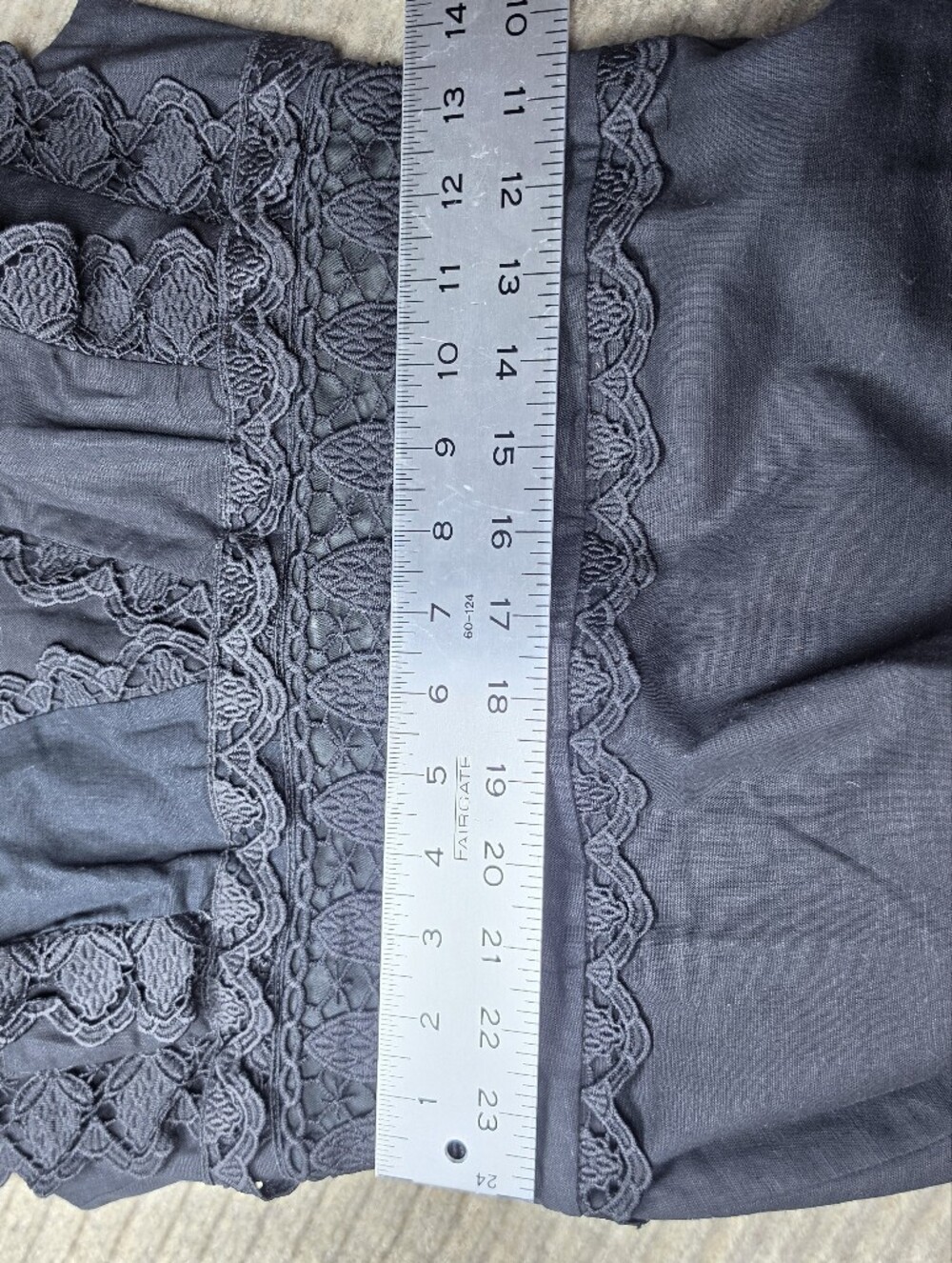 Endless Rose Linen Blend Lace Detail Trumpet Mermaid Flare Bottom Resort Dress - Picture 4 of 12